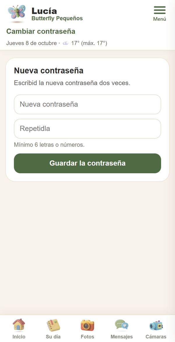Cambiar la contraseña